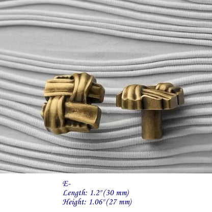 Contemporary Antique Bronze Drawer Knobs, Solid Brass, Decorative Kitchen Cabinet Hardware