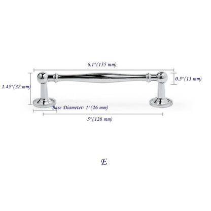 Polished Chrome Cabinet Handles, Shiny Silver Drawer Knobs, Solid Brass