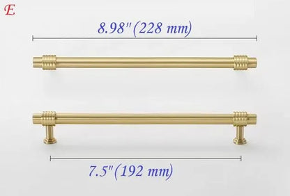 Brushed Brass Cabinet T Bar Handle Gold Vanity Pull, Kitchen Hardware