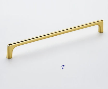 Polished Gold Cabinet Pulls, MCM Wardrobe Handles, Kitchen Hardware