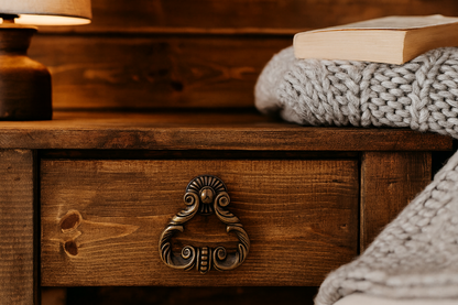 2.75" Wide Large Cabinet Drop Pull, Vintage Style Ring Drawer Knob, Antique Brass