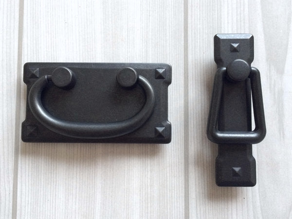 2.25" 3" Vintage style Dresser Drawer Pull, Antique Black Square Cabinet Handle