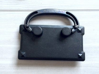 2.25" 3" Vintage style Dresser Drawer Pull, Antique Black Square Cabinet Handle