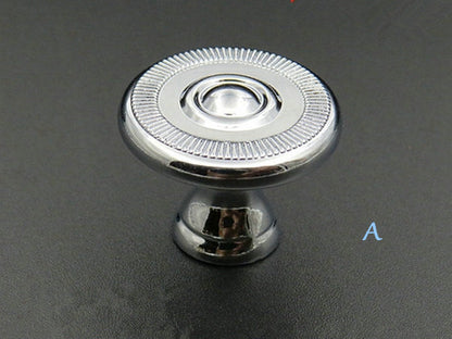 Polished Chrome Drawer Knob with Back Plate, Cabinet Door Pulls, Kitchen Hardware