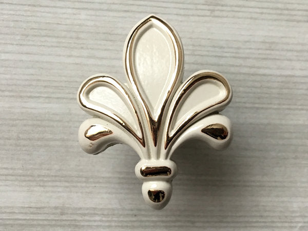 Fleur De Lis Cabinet Pulls, Vintage Style Drawer Knobs, Bronze Black White Gold Brass