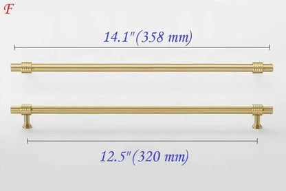 Brushed Brass Cabinet T Bar Handle Gold Vanity Pull, Kitchen Hardware