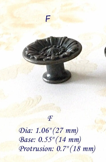 Antique Bronze Drawer Knob, Cabinet Pulls Hardware, Vintage Look