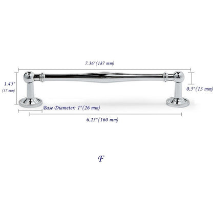 Polished Chrome Cabinet Handles, Shiny Silver Drawer Knobs, Solid Brass