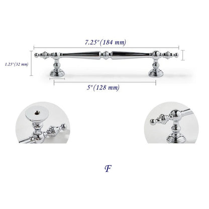 Polished Chrome Brass Cabinet Bar Pulls European Style Modern Shiny