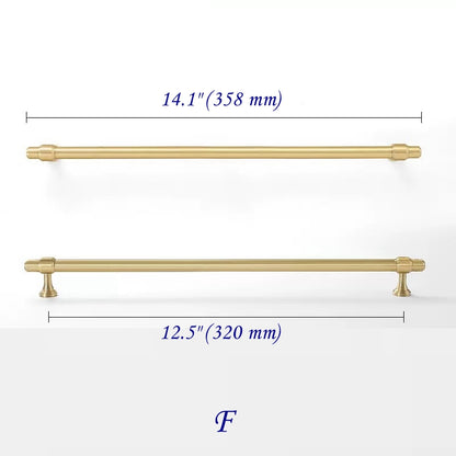 Minimalism Cabinet Bar Pulls, Solid Brass, Brushed Gold, Modern Mid Century Kitchen Hardware
