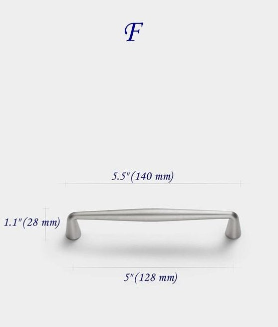 Nickel Drawer Pull Handles, Modern Minimalism Kitchen Cabinet Hardware
