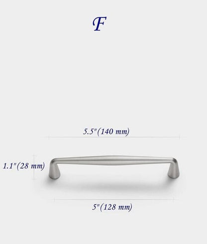 Nickel Drawer Pull Handles, Modern Minimalism Kitchen Cabinet Hardware