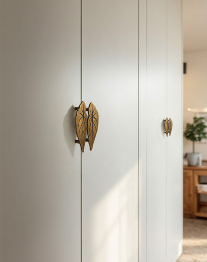 2.5" 3.75" Leaf Cabinet Drawer Pulls, Decorative Hardware
