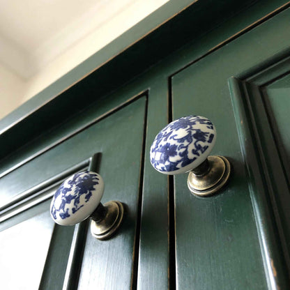 Blue & White Ceramic Cabinet Handles & Drawer Knobs - Chinese Porcelain Hardware