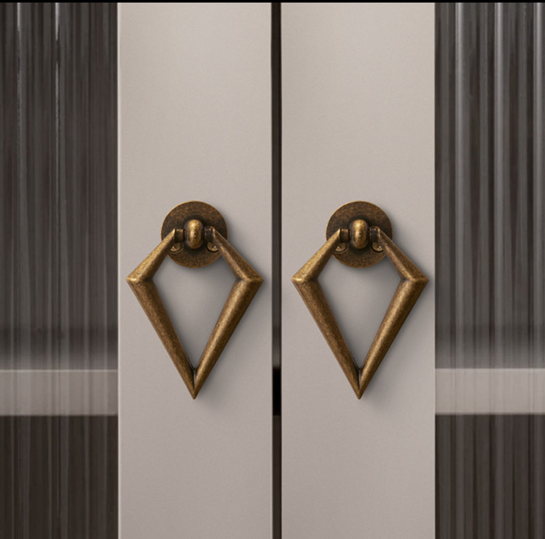 Unique drop pulls in antique bronze 
