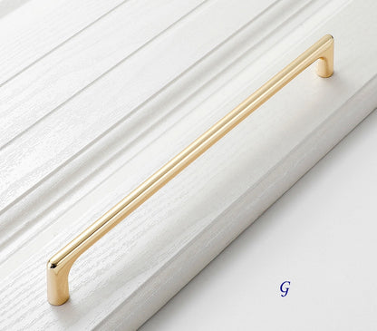 Polished Gold Cabinet Pulls, MCM Wardrobe Handles, Kitchen Hardware