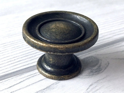 Poignées de tiroir à étrier de 4,25 po, bronze antique - Entraxe de 4 1/4 po