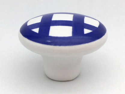 Ceramic Cabinet Knobs, Kitchen Drawer Pulls Hardware, Floral Gingham Checkered