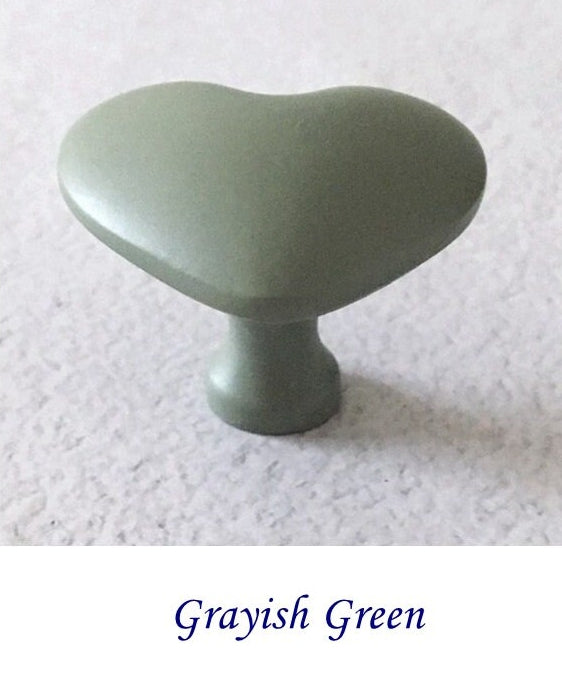 Colorful Heart Cabinet Knobs - Nursery Dresser Drawer Pulls - LynnsHardware