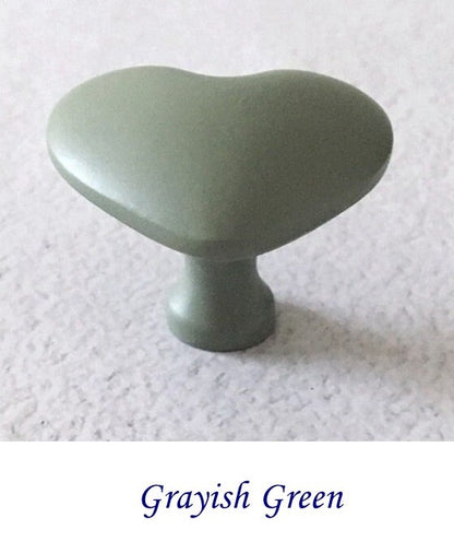 Colorful Heart Cabinet Knobs - Nursery Dresser Drawer Pulls - LynnsHardware