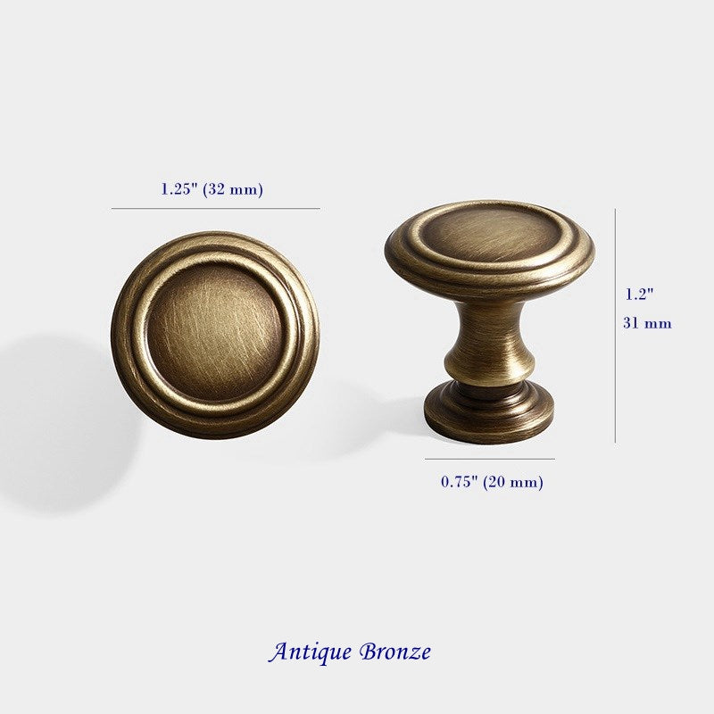 Brass Cabinet Knob, Dresser Drawer Pull, Gold Chrome Antique Bronze, MCM Kitchen Hardware