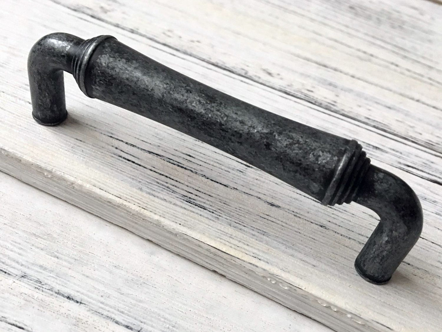 Antique Pewter Cabinet Drawer Pull - 3.75" 5" - LynnsHardware