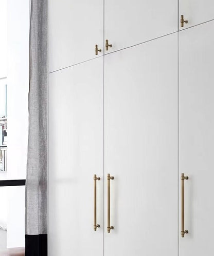 Cabinet Bar Handles, Solid Brass, Antique Bronze, Retro Kitchen Hardware