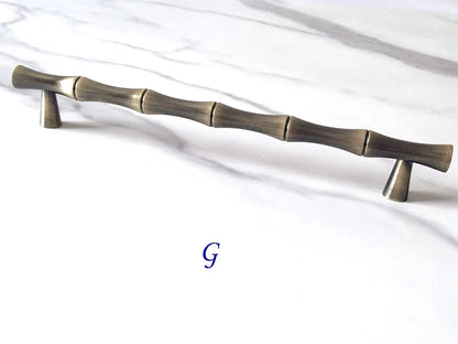 Bambus-Schrankgriff T-förmiger Knopf Gebürstete Bronze | Lynns Hardware