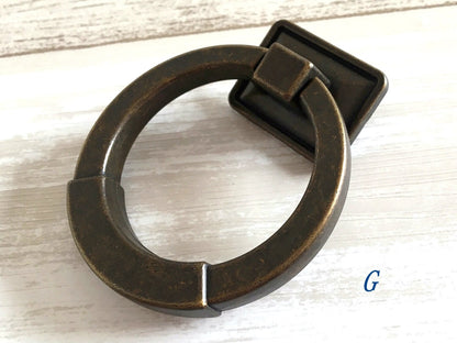 Vintage Style Drop Ring Drawer Pull Antique Bronze
