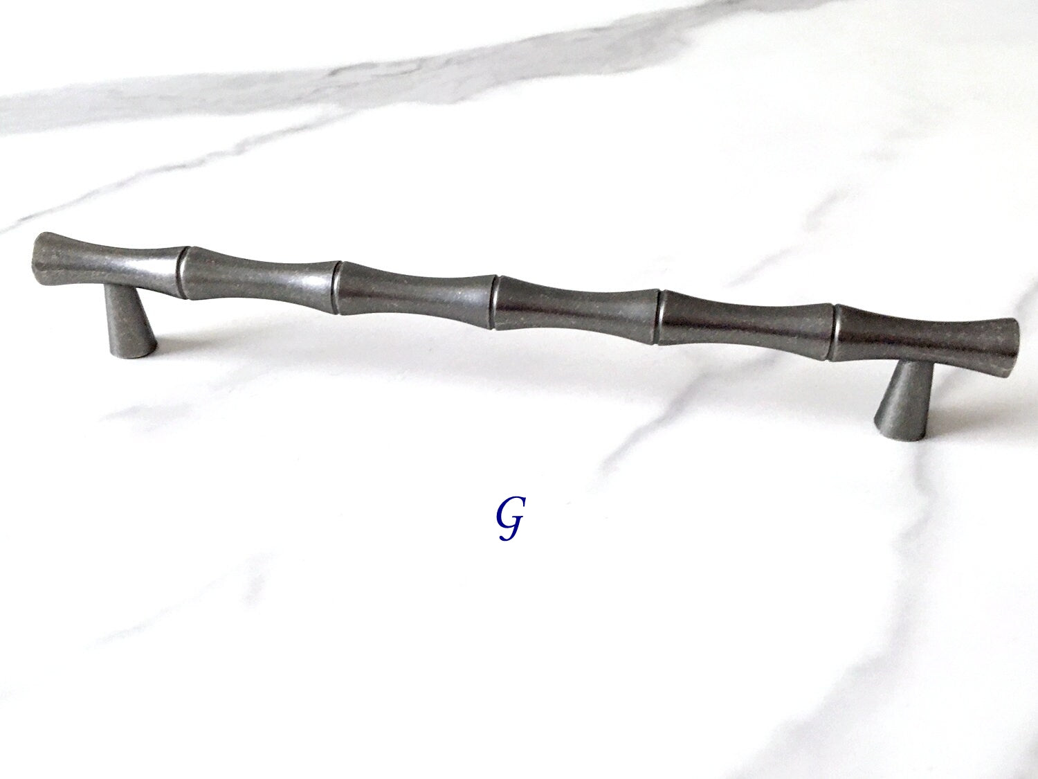 Pewter Bamboo Cabinet Pulls 160mm