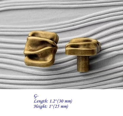 Contemporary Antique Bronze Drawer Knobs, Solid Brass, Decorative Kitchen Cabinet Hardware