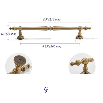 Brass Cabinet Pull Handles, Antique Bronze, Modern Mid Century Kitchen Hardware