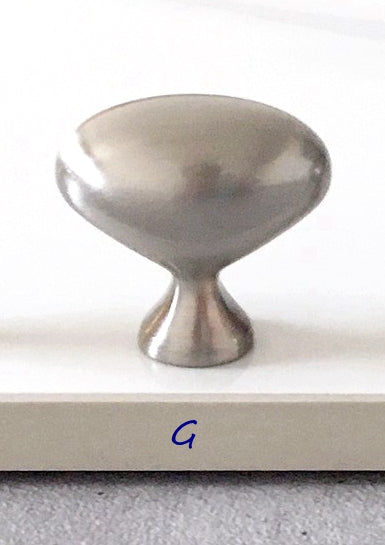 Nickel Round Drawer Knobs, Zinc Alloy & Stainless Steel, Minimal Cabinet Hardware