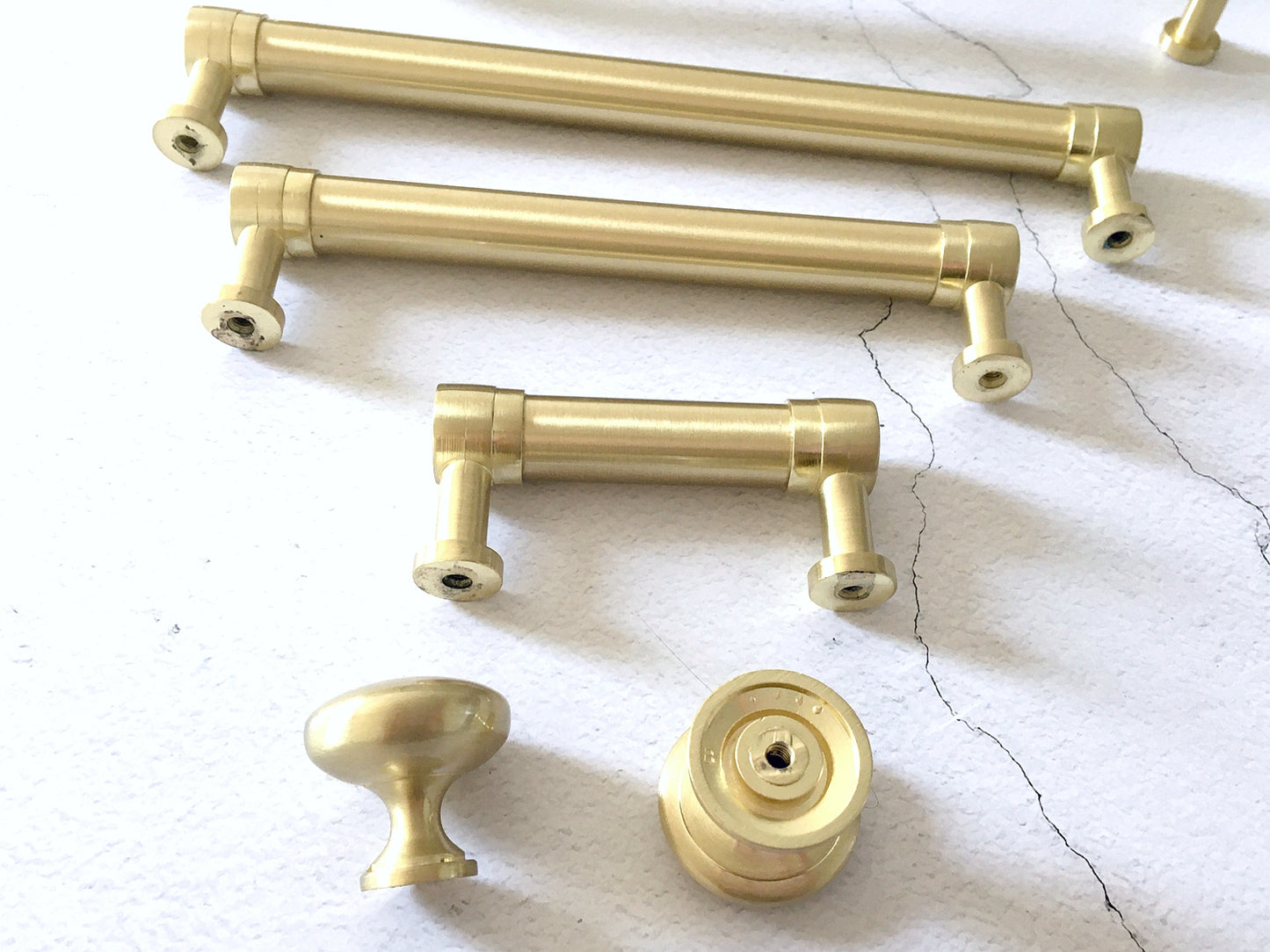 Gold Cabinet Handles Hardware Kitchen Knobs Dresser Drawer Pulls MCM
