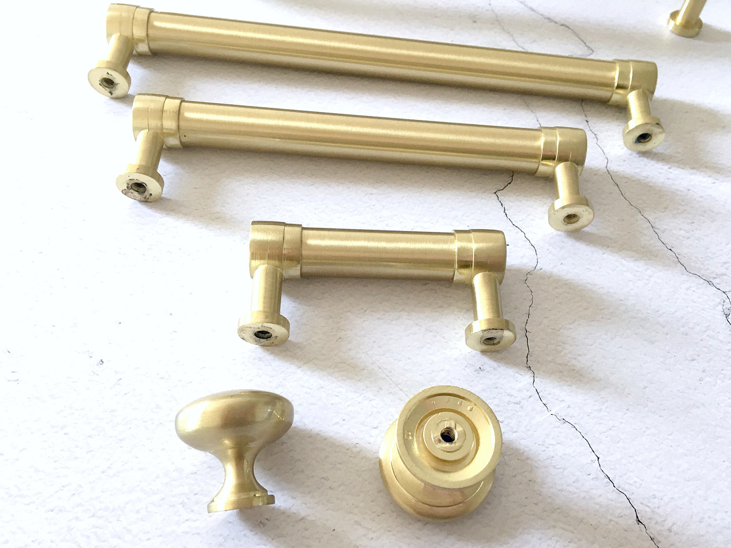 Gold Cabinet Handles Hardware Kitchen Knobs Dresser Drawer Pulls MCM