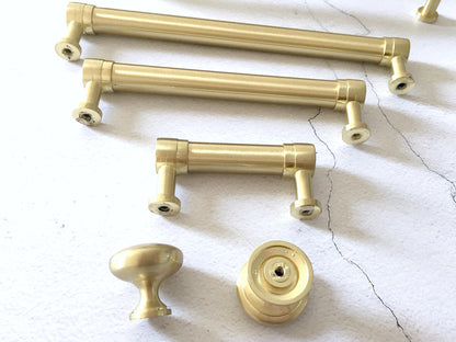 Gold Cabinet Handles Hardware Kitchen Knobs Dresser Drawer Pulls MCM