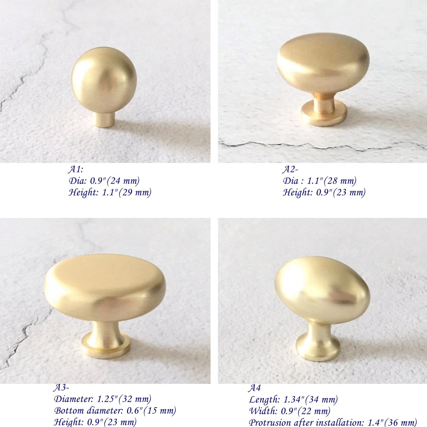 Gold Cabinet Knob Drawer Pull Kitchen Hardware
