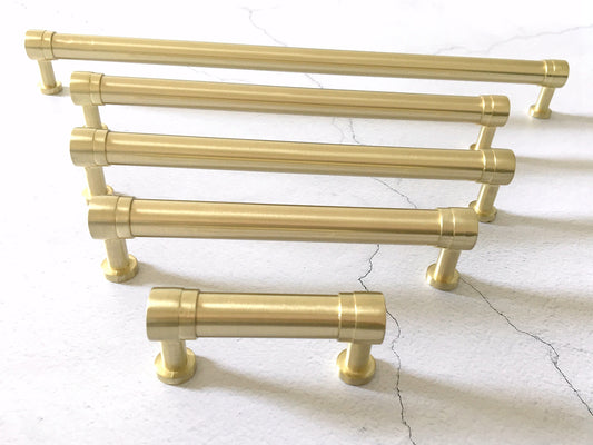 Gold Cabinet Pull Handles Kitchen Hardware Mid Century Modern