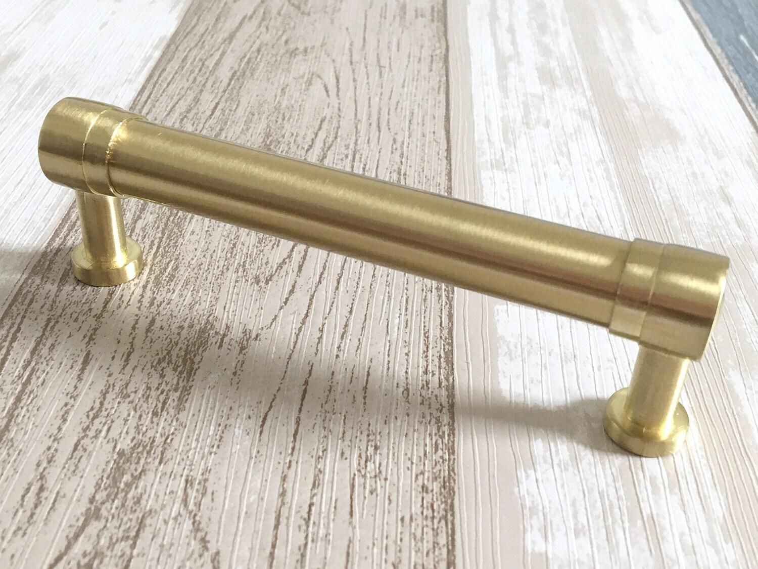 Brushed Gold Cabinet Bar Pulls - 2" to 18" Centers LynnsHardware Brushed Gold Cabinet Bar Pulls - 2" to 18" Centers LynnsHardware