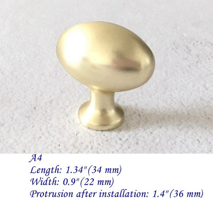Gold Egg Cabinet Knob Drawer Pull Hardware
