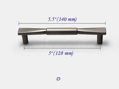 Gray T-Shaped Cabinet Pulls 3.75" 5" 7.5" | Modern Drawer Knobs