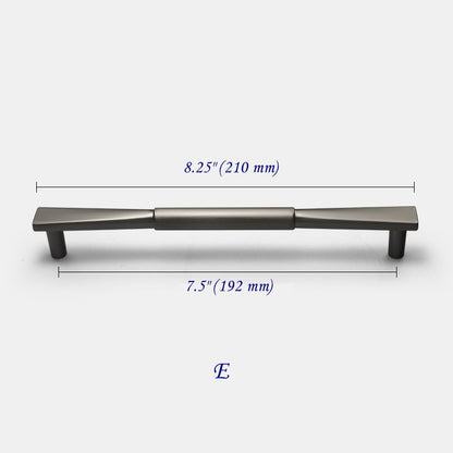 Gray T-Shaped Cabinet Pulls 3.75" 5" 7.5" | Modern Drawer Knobs