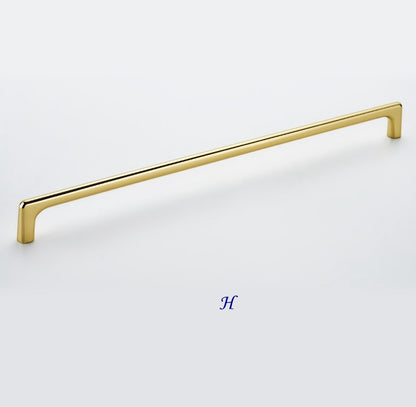 Polished Gold Cabinet Pulls, MCM Wardrobe Handles, Kitchen Hardware