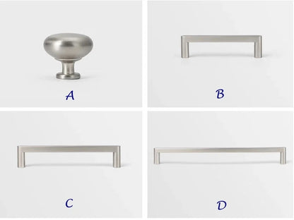 Cabinet Pulls, Drawer Handles, Sleek Modern Kitchen Hardware, Brushed Gold and Nickel