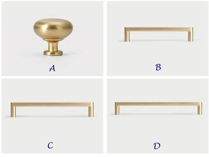 Cabinet Pulls, Drawer Handles, Sleek Modern Kitchen Hardware, Brushed Gold and Nickel