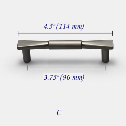 Gray T-Shaped Cabinet Pulls 3.75" 5" 7.5" | Modern Drawer Knobs
