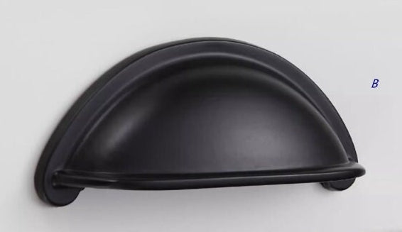 3" Brass Cup Drawer Pull - 8 Finishes | Modern Cabinet Hardware