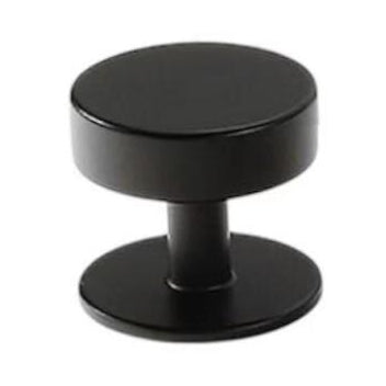 Brass Round Cabinet Knobs with Wide Base - 6 Finishes