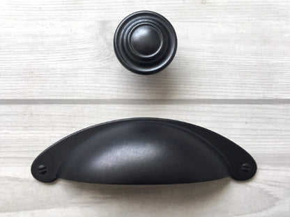 3,5" Cup Pull 4" Centers Antik Zinn Schublade zieht Schrank Griffe