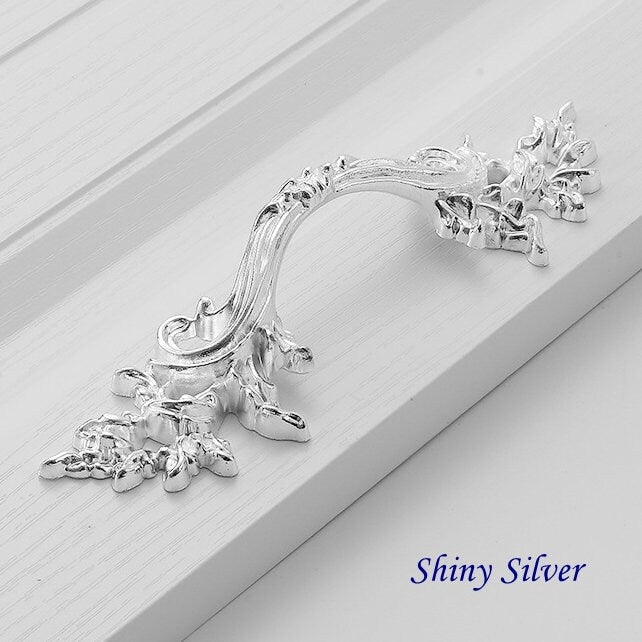 2.5" 3.75" French Provincial Leafy Handles - 4 Finishes